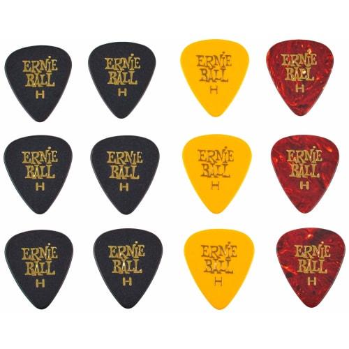 Authentic Ernie Ball 9180 Heavy Picks, 12-Piece Assorted Pack