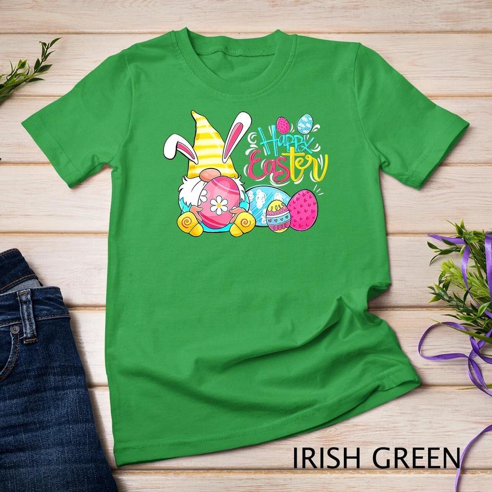 Bunny Gnome Rabbit Eggs Hunting Happy Easter Day Funny T-Shirt Unisex T-shirt 3 4XL