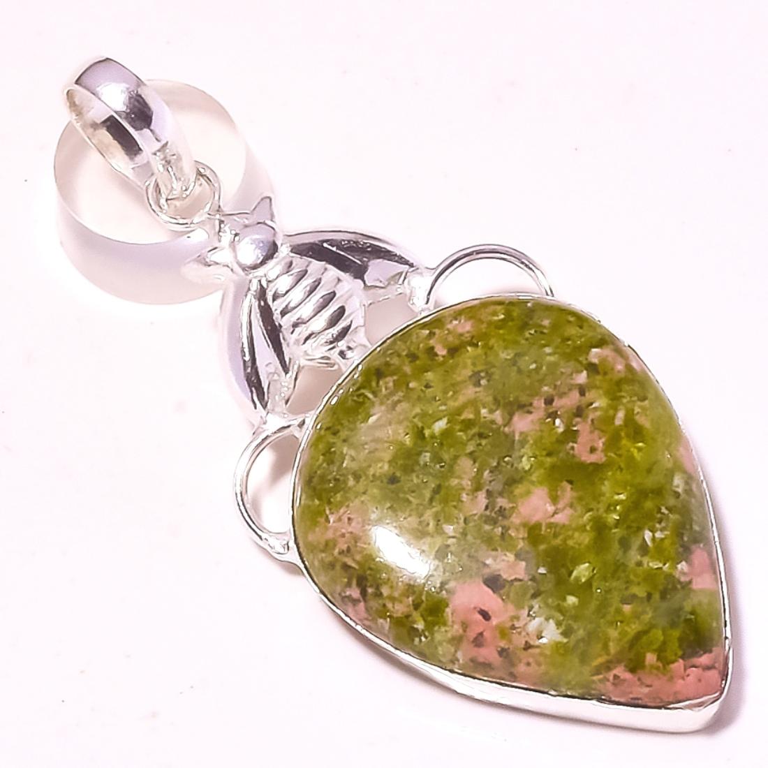 

Unakite Gemstone Pendant Handmade Engagement Gift Unique Jewelry 2.1 E3q82