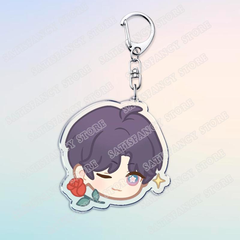 Game Love and Deepspace Keychain Accessories Bag Cute Chibi Sylus Zayne Rafayel Xavier Otome Keyrings Jewelry Fans Freinds Gifts
