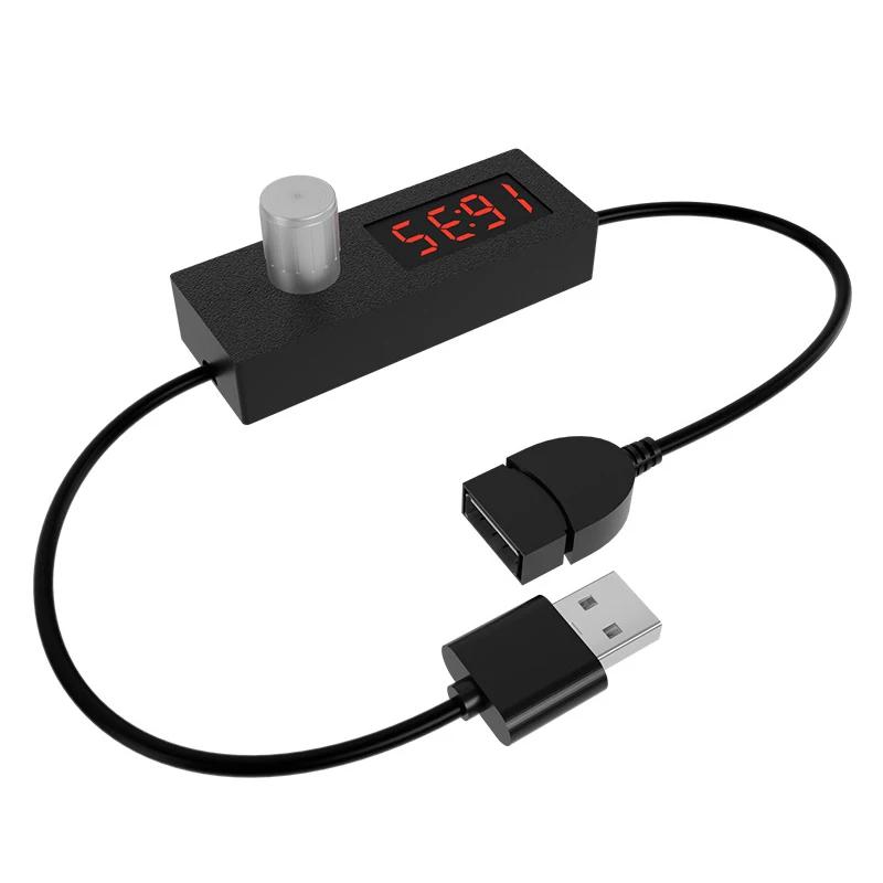 24h Automatic Shutdown Timer Digital Countdown Timer USB Switch Cable Wire Portable Adjustable Timer Switch For Home/Office Use