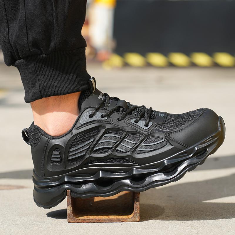 New Fashion lightweight men work safety shoes sneakers steel toe cap wear-resistant outdoor industrial safety footwear boots