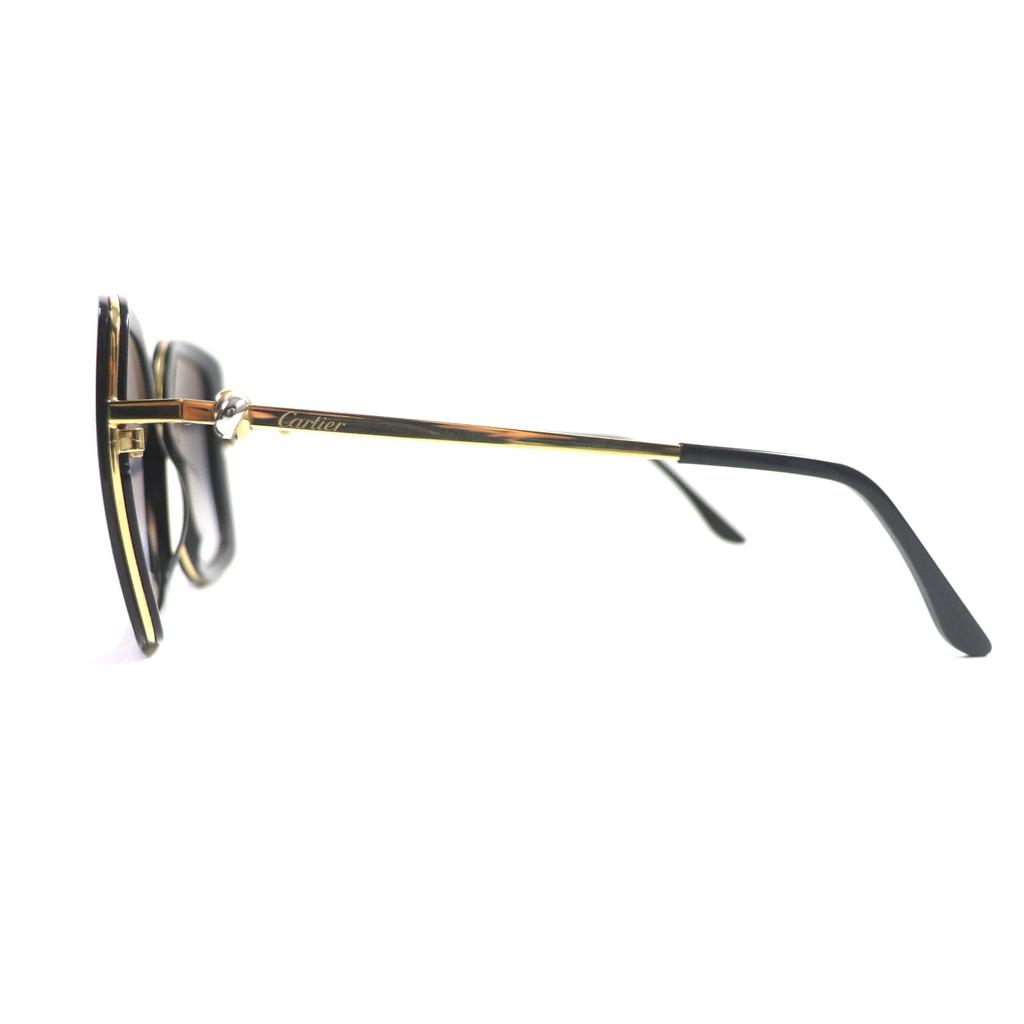 Very Good Cartier Sunglasses Trinity With Logo Black Mens CT0246S 001 Used