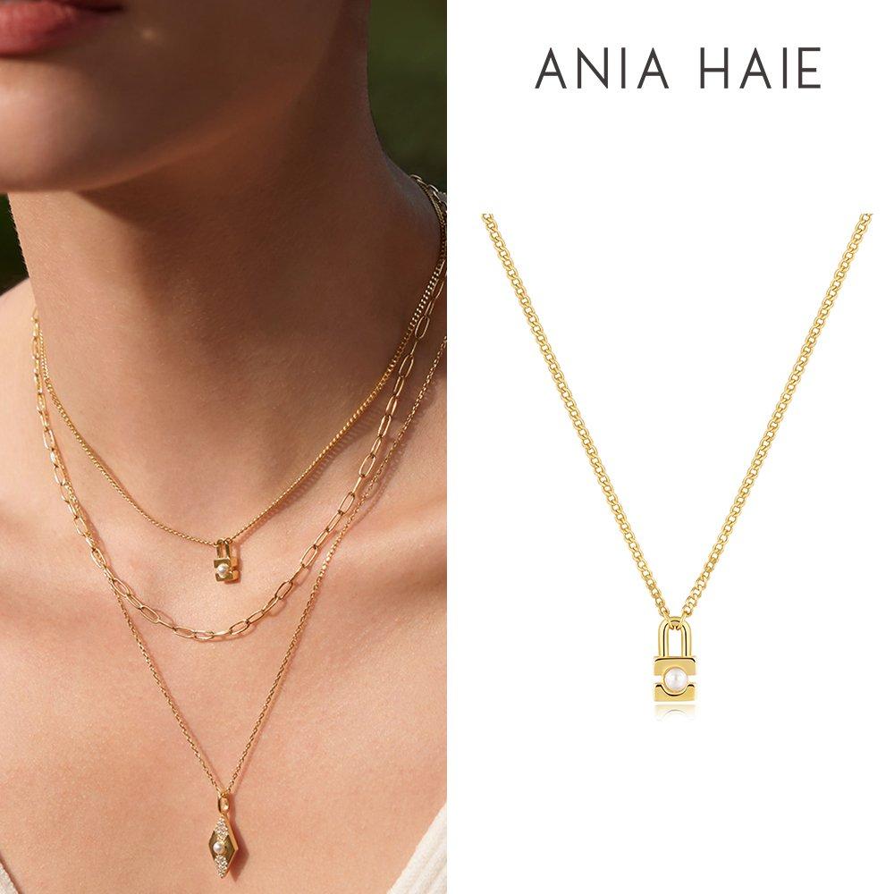 

Pearl Padlock 925 Silver Necklace N054-02G