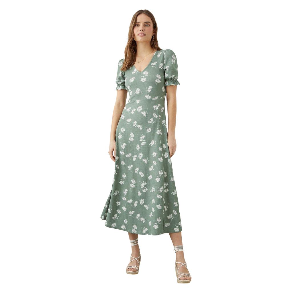 Dorothy Perkins Dámské/Ladies Ditsy Print Midi šaty s krátkým rukávem