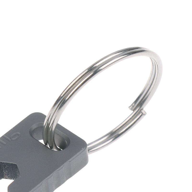Mini Leva Apribottiglie Multifunzione in Lega di Titanio Chiave Inglese Esagonale Graduata Portachiavi Attrezzatura da Campeggio Gadget EDC per Esterno
