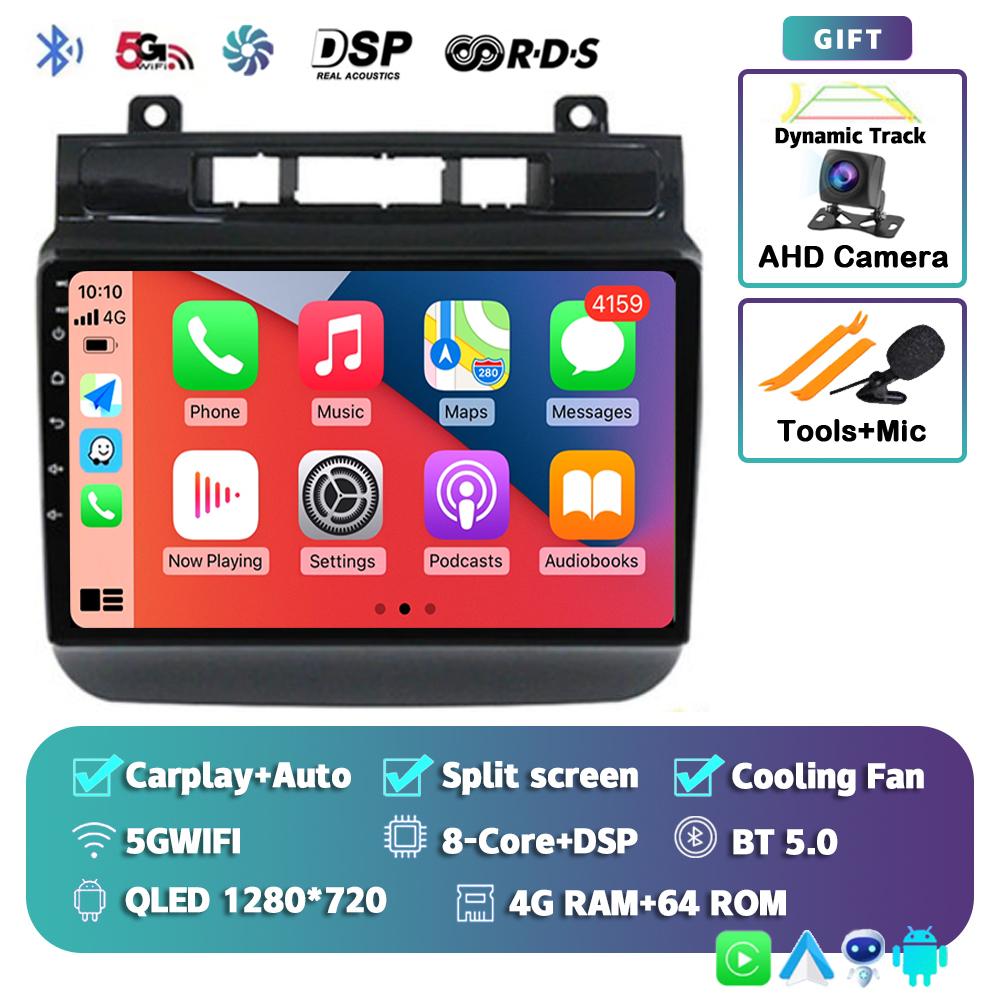 Android 14 Carplay Auto WIFI+4G Car Radio For Volkswagen Touareg 2011-2017 Multimedia Video Player Navigation GPS Stereo 2din BT