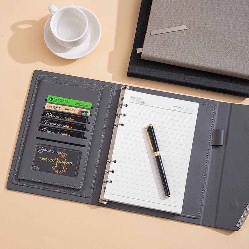 A5 Business Hardcover Notizbuch Geschenkset: Nachfüllbarer dreifach faltbarer Notizblock, Personalisierbares Souvenir.