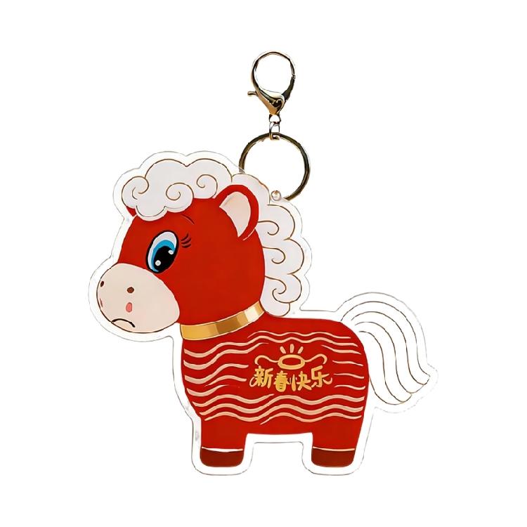 

Horse Pendant Acrylic Keychain Key Holder Bag Charm For Key Organization and Backpacks Keychain Organiser Accessories 1