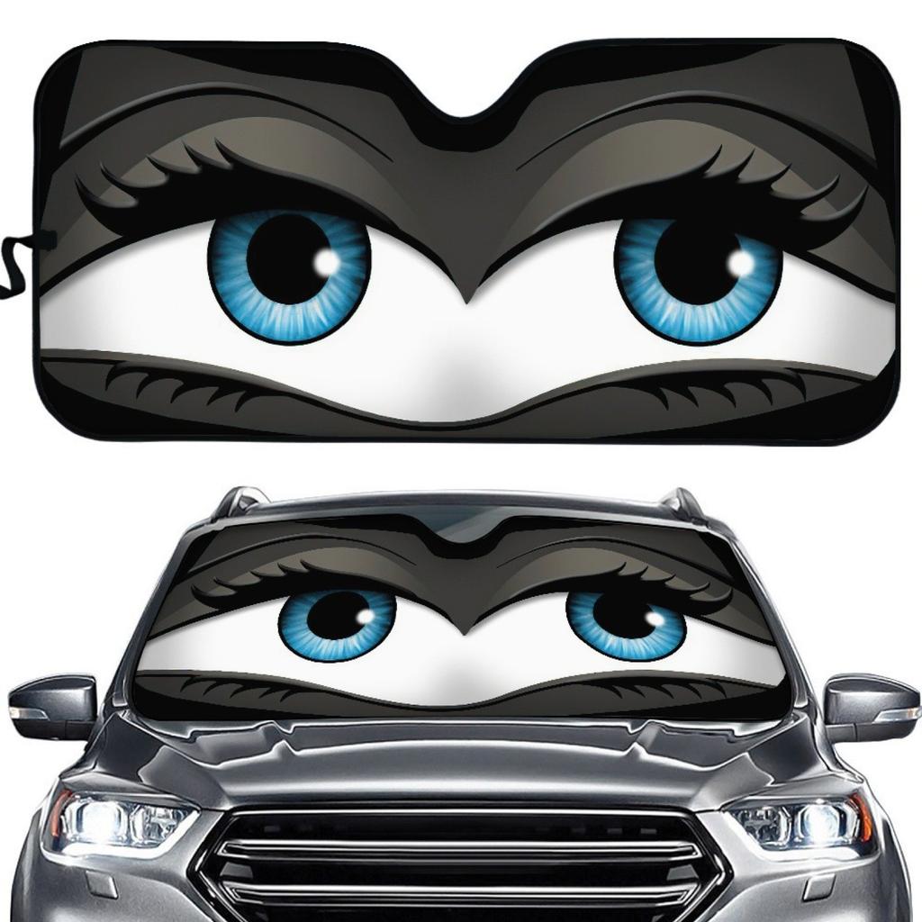 Summer Hot Car Sunshade Funny Cartoon Big Eye Pattern Custom One Piece