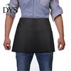 Waitress Half Apron Black Waterproof Oil-proof Large Pockets Adjustable Strap Men Women Waiter Kitchen Chef Cafe Restaurant Bakery Flower Shop Barista