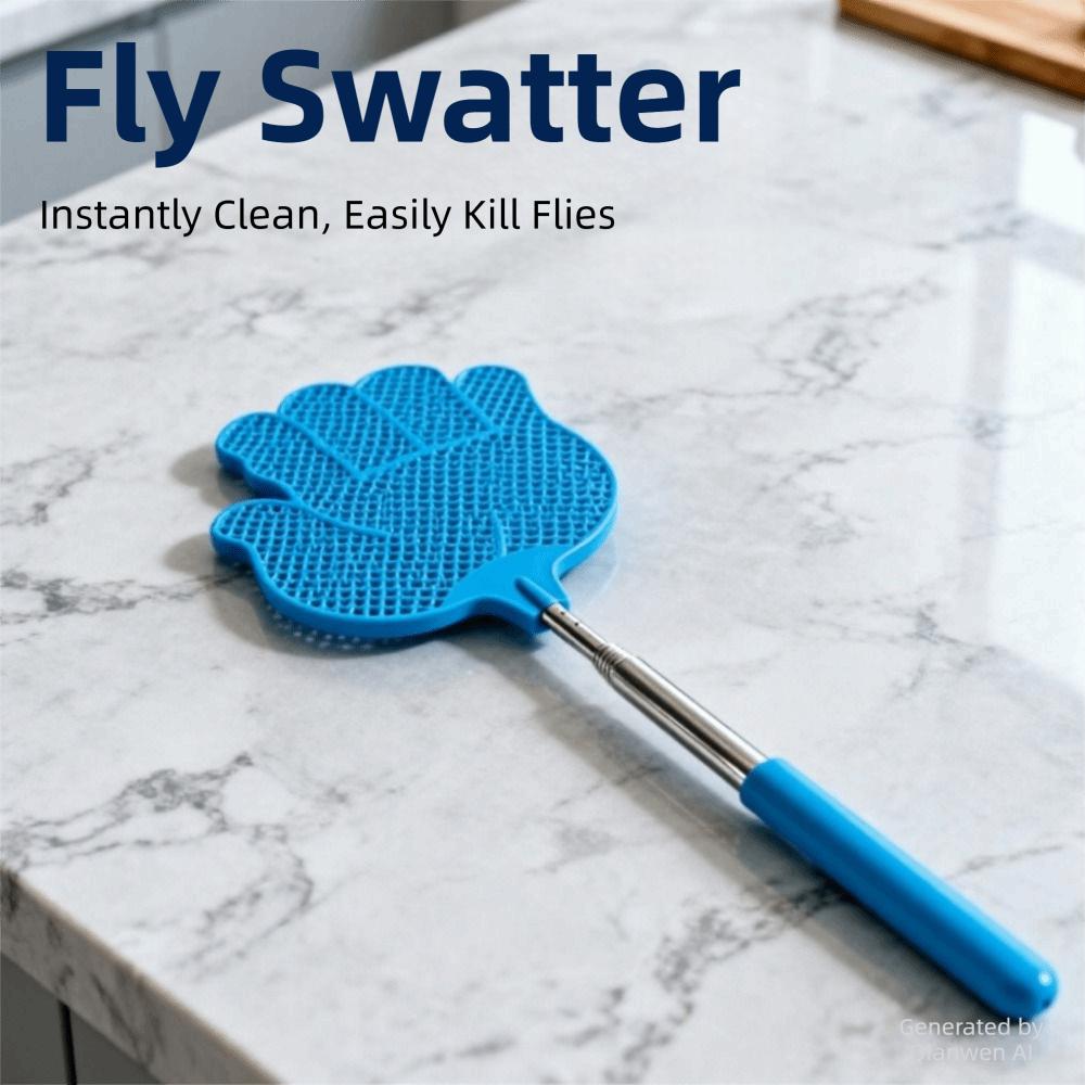 5Pcs Retractable Palm Shaped Fly Swatter Flexible Extendable Bug Swatter Garden Use