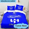 Custom Name 3PCS SF Hilal Emblem Bedding Set, Including 1pc Duvet Cover And 2pcs Pillowcases, Suitable for Dorms and Bedrooms Gift