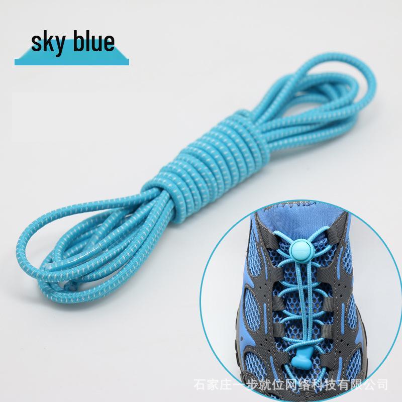 No-Tie Elastic Shoelaces with Buckle for Adults & Kids - Black, White & Color Options