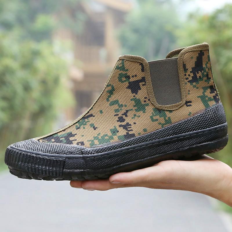 

Модные мужские парусиновые высокие рабочие туфли для активного отдыха, износостойкие водонепроницаемые фермерские ботинки Zapatos Para Hombre 245 mm бежевый