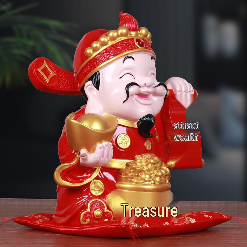 2024 God of Wealth New Year Decorations: Creative & Cute Ornaments for Home, Living Room, or Shopping Mall Window Displays