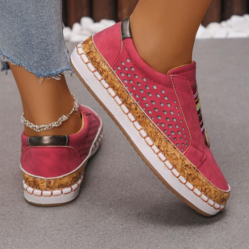 Women's Plus Size PU Leather Casual Sneakers Lightweight Breathable Walking Shoes for Daily Wear