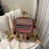 Tassel Ethnic Style Backpack Small School Bag Embroidery School Bag Tassel Shoulder Bag Students