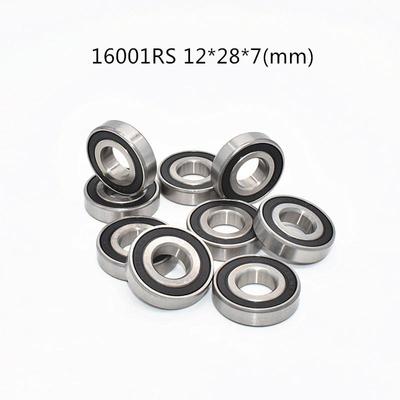 Chrome Steel Rubber Sealed  Bearings 1pcs 16001RS 12*28*7(mm)