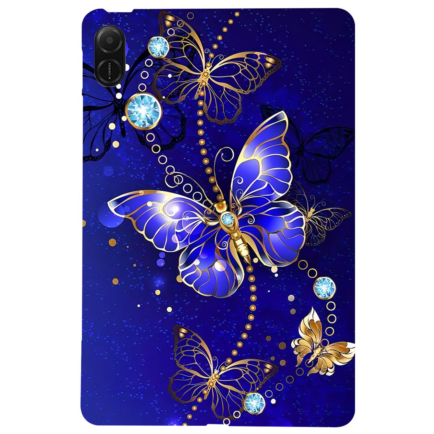 

Для Honor Pad X8a ТПУ Чехол с рисунком Тонкая защитная крышка для планшета Blue Butterfly