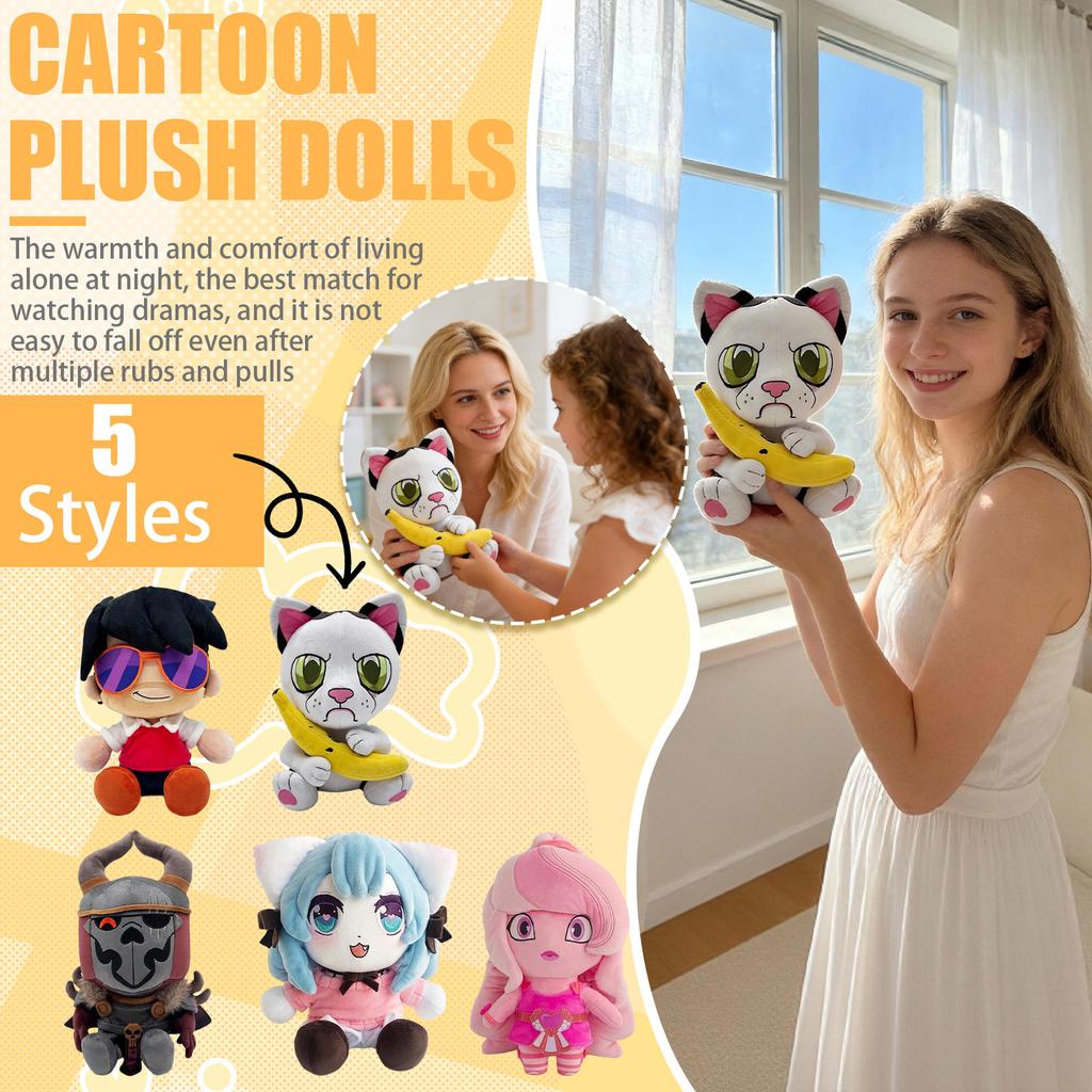 Plush Doll, Toy Gift, Cartoon , Children's Rag Doll, Children's Gift Pillow