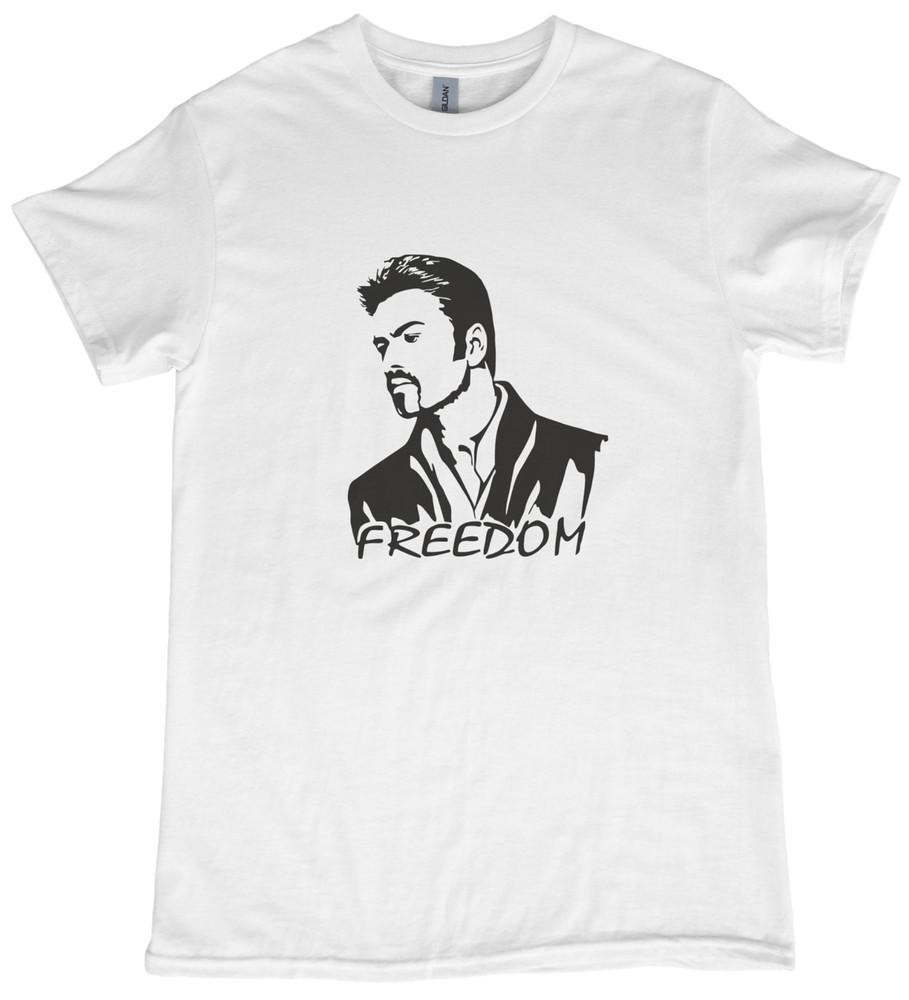 

GEORGE MICHAEL FREEDOM Tshirt Musician Singer Wham! 1980s 1990s Tee 197 M