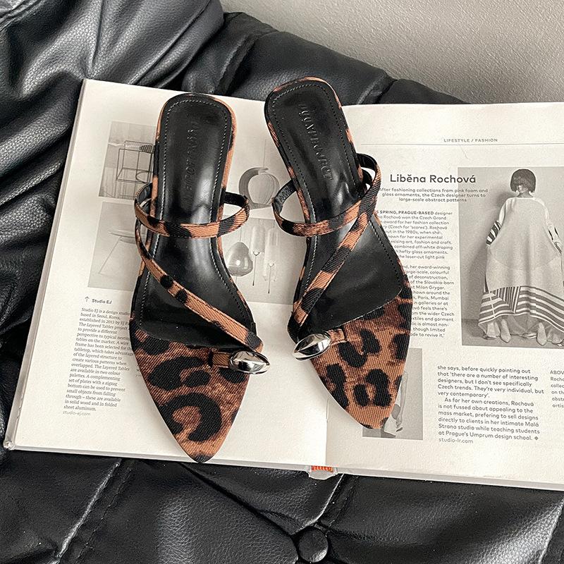 New fashionable versatile spring and summer wear comfortable high heels cool slippers with skirt temperament sandals