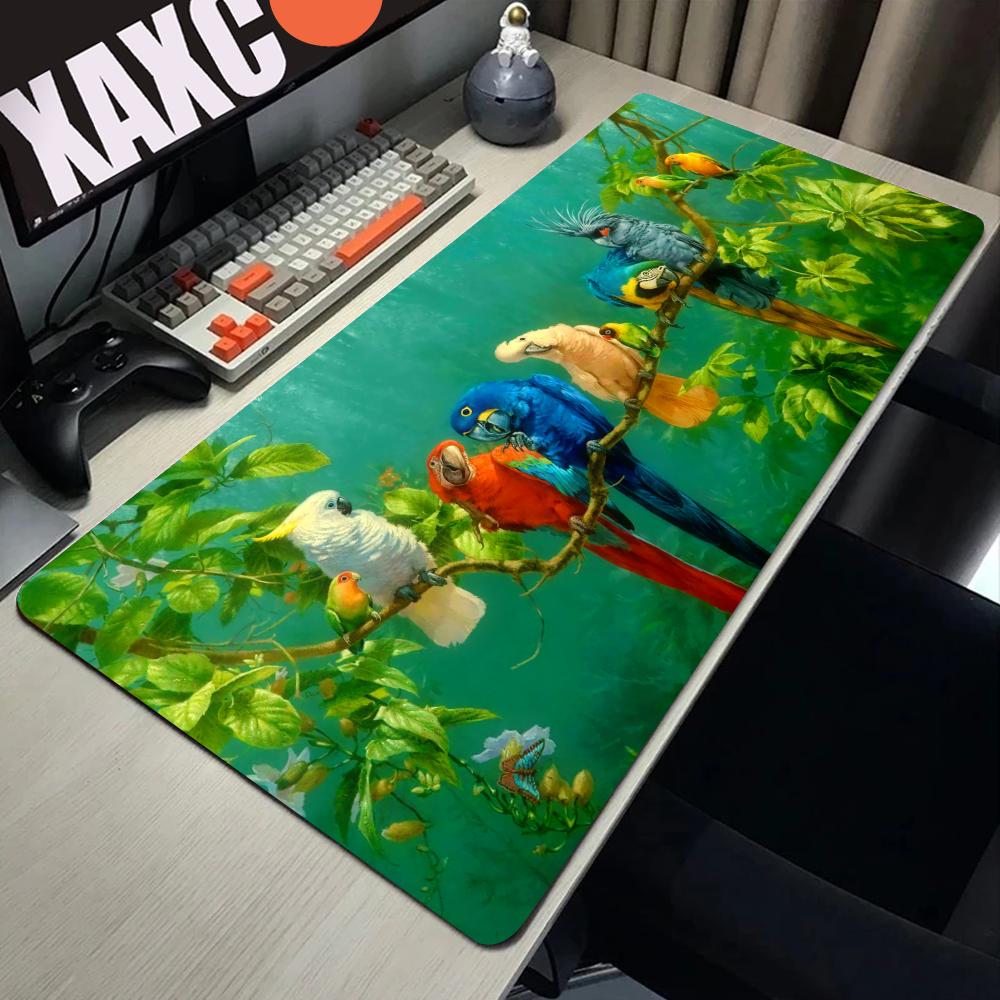 Animal Bird Parrot Game Carpet Mouse Pad Anti Slip Mousepad Gaming Mice Mat for PC Laptop Desktop Computer 400x900