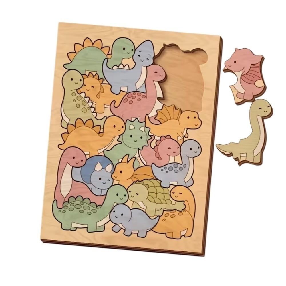 Tabletop Decoration Wooden Stacking Animal Puzzle Educational Learning Toys