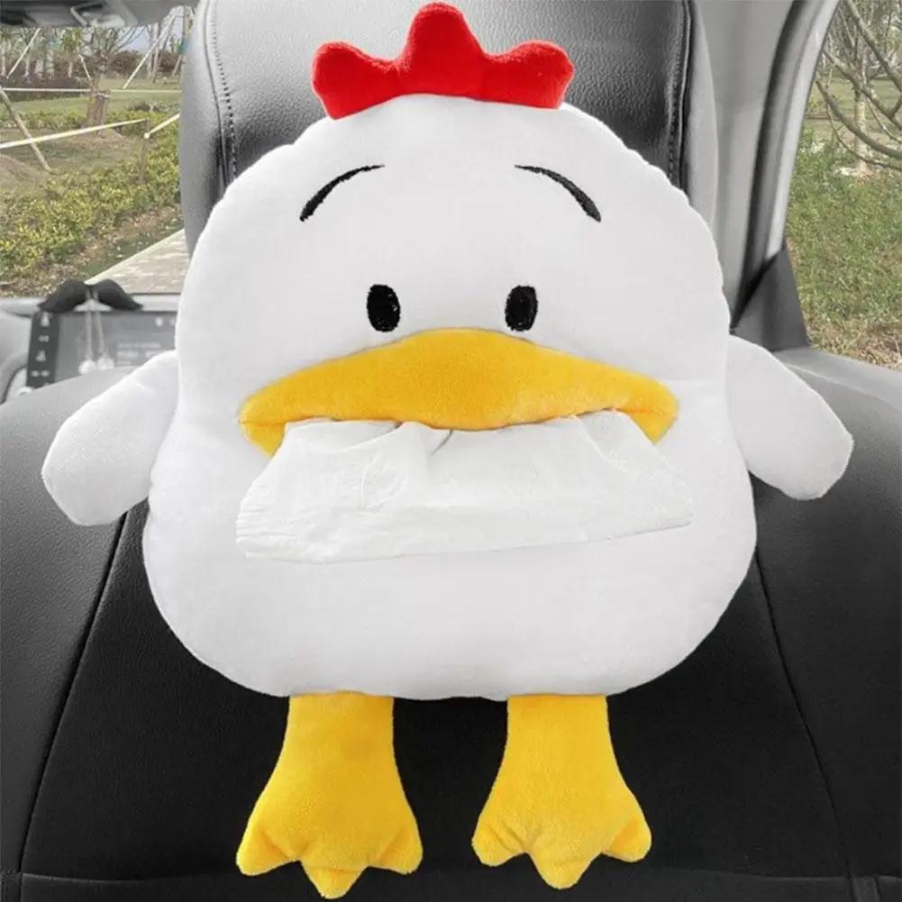 Cute Cartoon Car Tissue Box Creative Short Plush Tissue Box for Car Armrest Box Car Tissue Boxes For The Car Napkin Box Sto