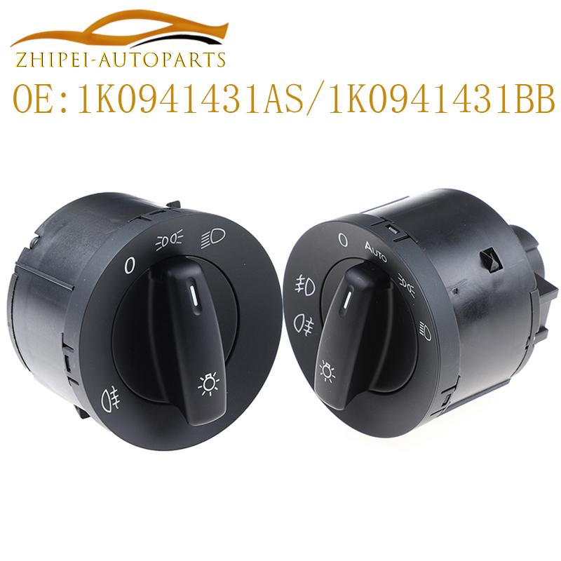 1K0941431BB Headlight Fog Light Control Switch Knob Car 1K0941431AS For VW Jetta 5 Golf I MK5 MK6 For Passat B6 Rabbit