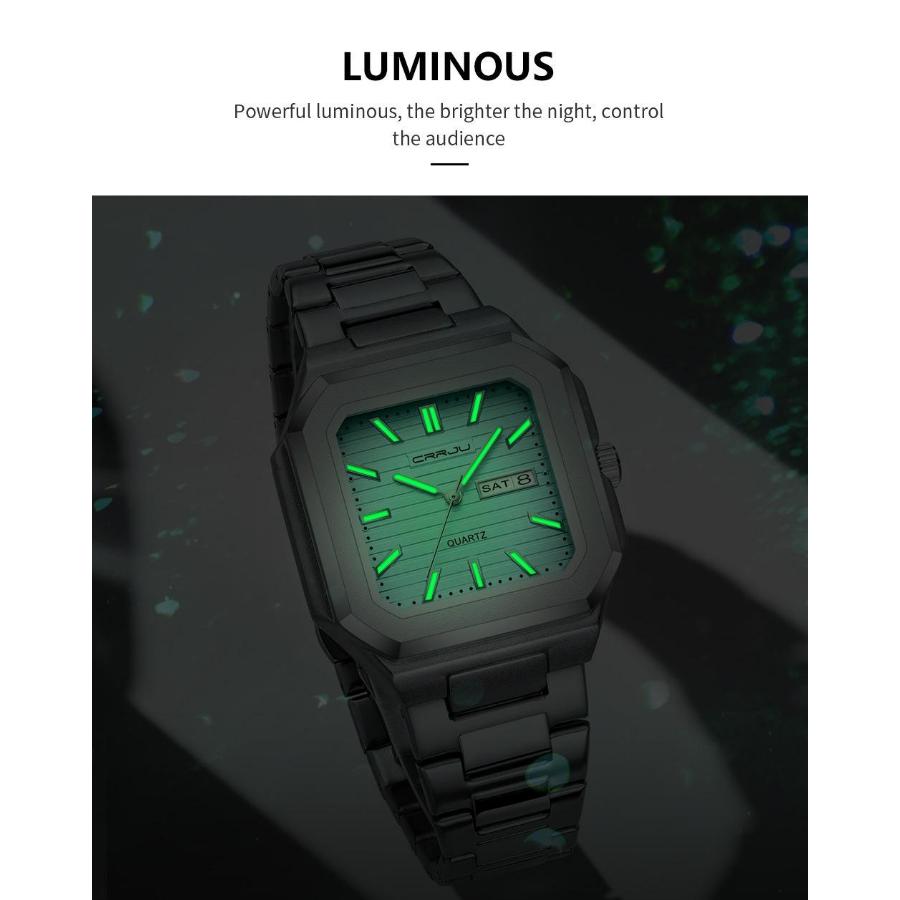 Men's Casual Stainless Steel Watch Analog Quartz Watch with Day and Date Classic Waterproof Dress Watch for Men