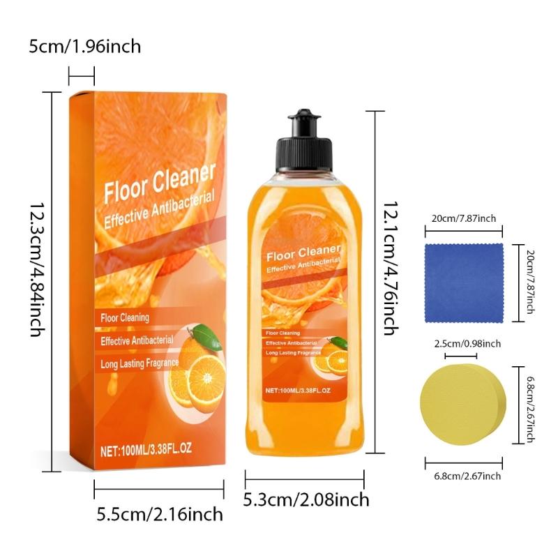 Keep Your Floor Clean 100ml Liquid Cleaner for Grease Removal Commercial Use Strong Solution for Most Stains, 100ml