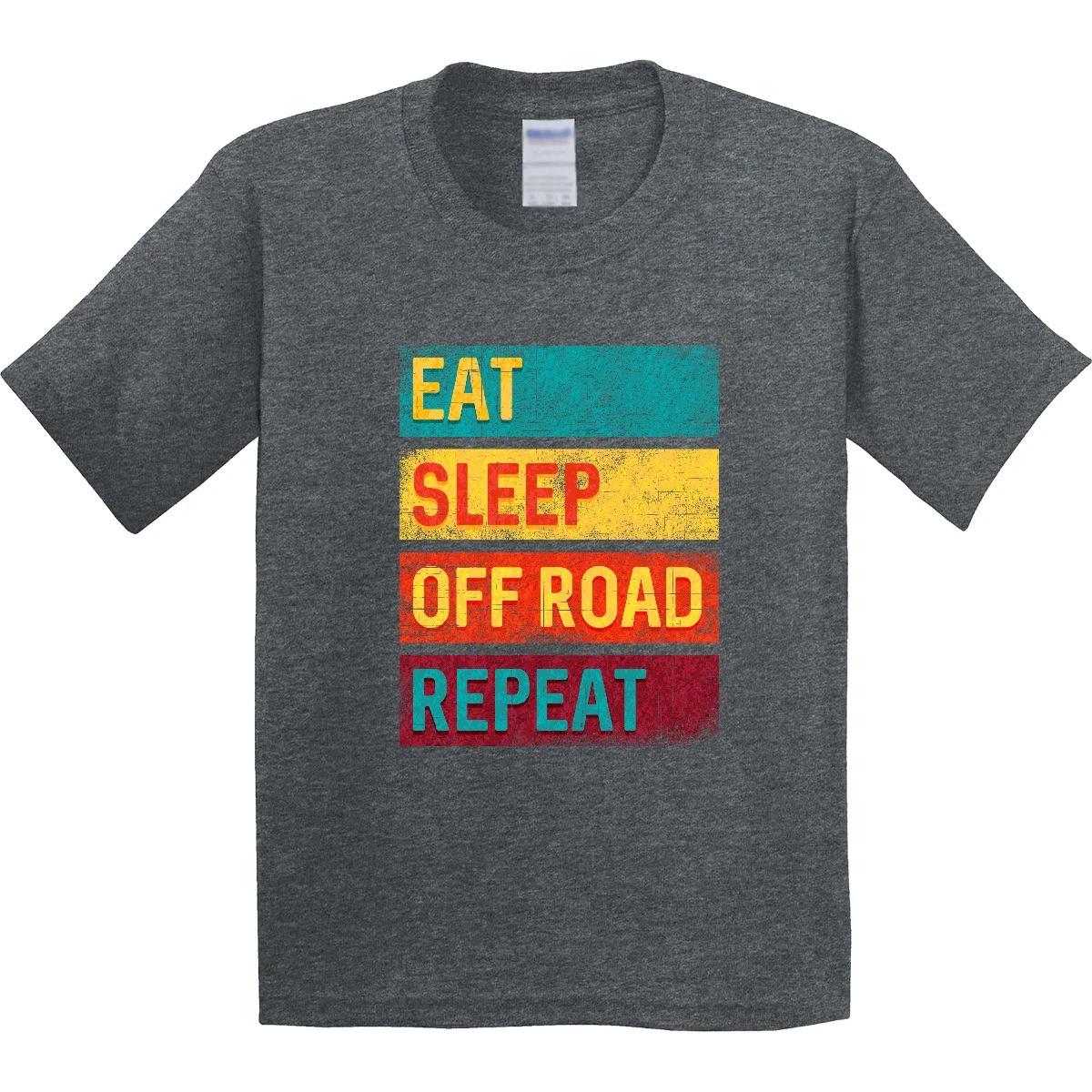 Inktastic Four Wheeling Eat Sleep Off Road Repeat Youth T-Shirt Off-road Beach 140