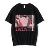 Anime Serial Experiments Lain TShirt Men Women Graphic T Shirts Unisex Iwakura Manga Girl Sci Fi Short Sleeve Tee Tops 62463