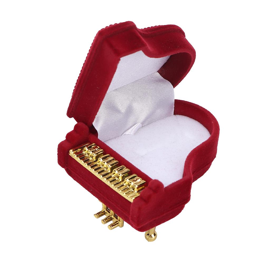 Portable Jewelry Box Piano Shaped Clamshell Earrings Necklace Rings Gift Travel Storage Case