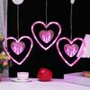 Creative Heart Curtain Fairy Light Beautiful Waterproof Valentine Day LED String Lights Red Rose Color