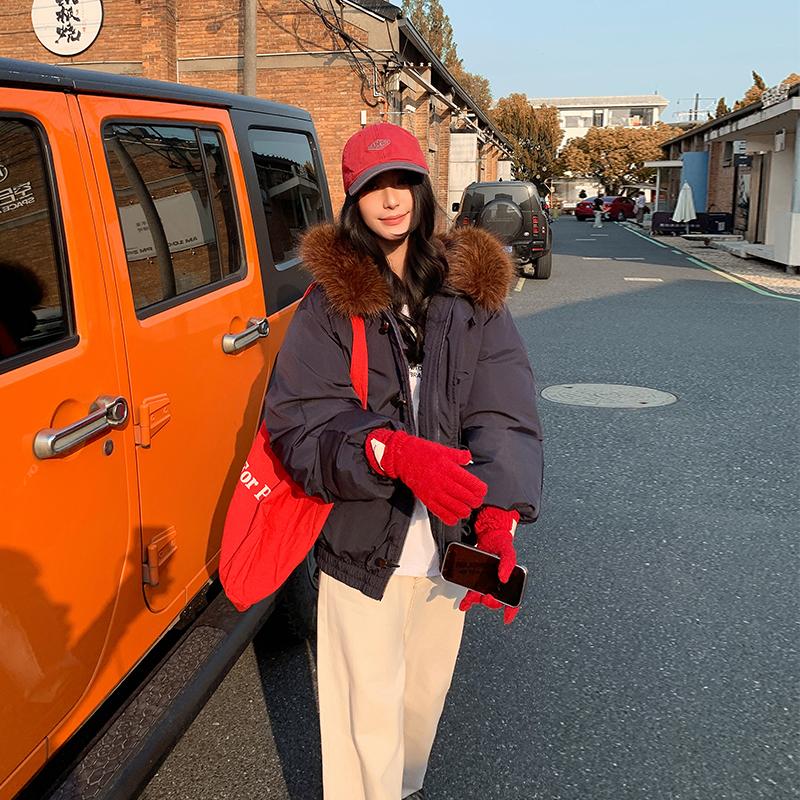 Autumn Winter Thicken Warm Parka Women Casual Sweety Solid Color Big Pocket Loose Hooded Coat Jackets Outwear