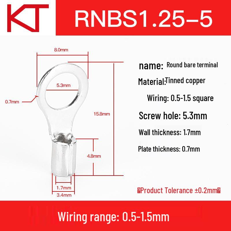 Kaisheng RNB1.25 Round Bare Crimp Terminal Block, 3-14 Gauge Options