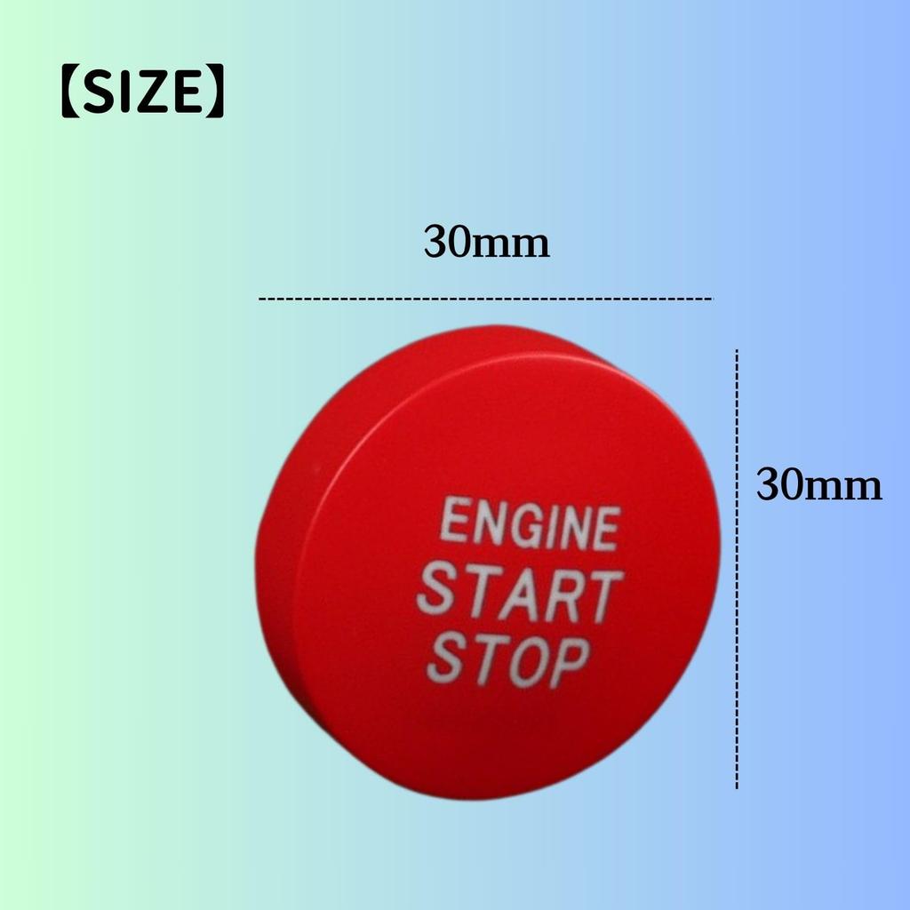 SCGEHA Engine Start Button Cover Push Switch Button Cover Replacement for Toyota Lexus Subaru Red Replacement (No LED Holes)