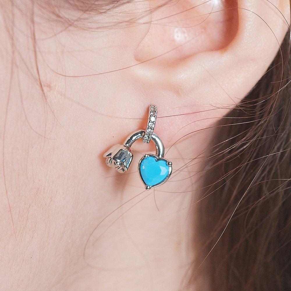 [Turquoise Gemstone] Rose Bella Earrings