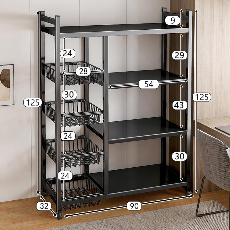 Movable Multi-Layer Kitchen & Bathroom Storage Rack for Fruits & Vegetables