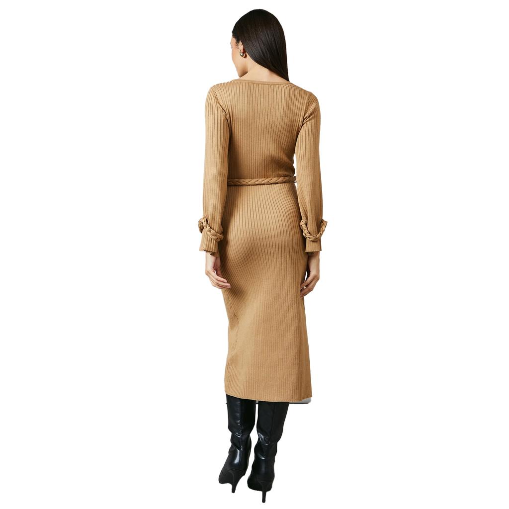 Principles Womens/Ladies Plaited Belted Midi Dress