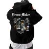 Men's Oversized Graphic Hooded Sweatshirt Letter Figure Print Hoodie Pullover Top