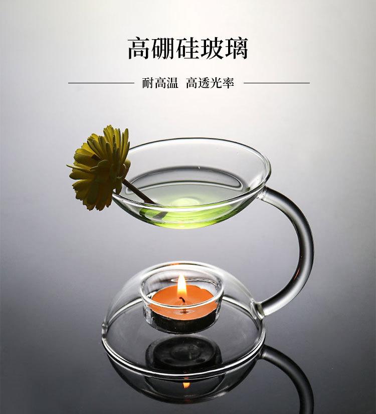 Lâmpada de Aroma Vidro Resistente ao Calor Aquecedor de Óleo de Vela Cria Ambiente Romântico para Casa Hotel Restaurante Difusor de Óleo Essencial