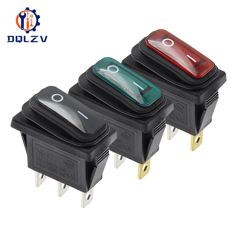 KCD3 Waterproof Rocker Switch ON-OFF/ON-OFF-ON 3Pin,2/3 Position,Electrical Equipment With Lighting Power,16A 250VAC/20A 125VA