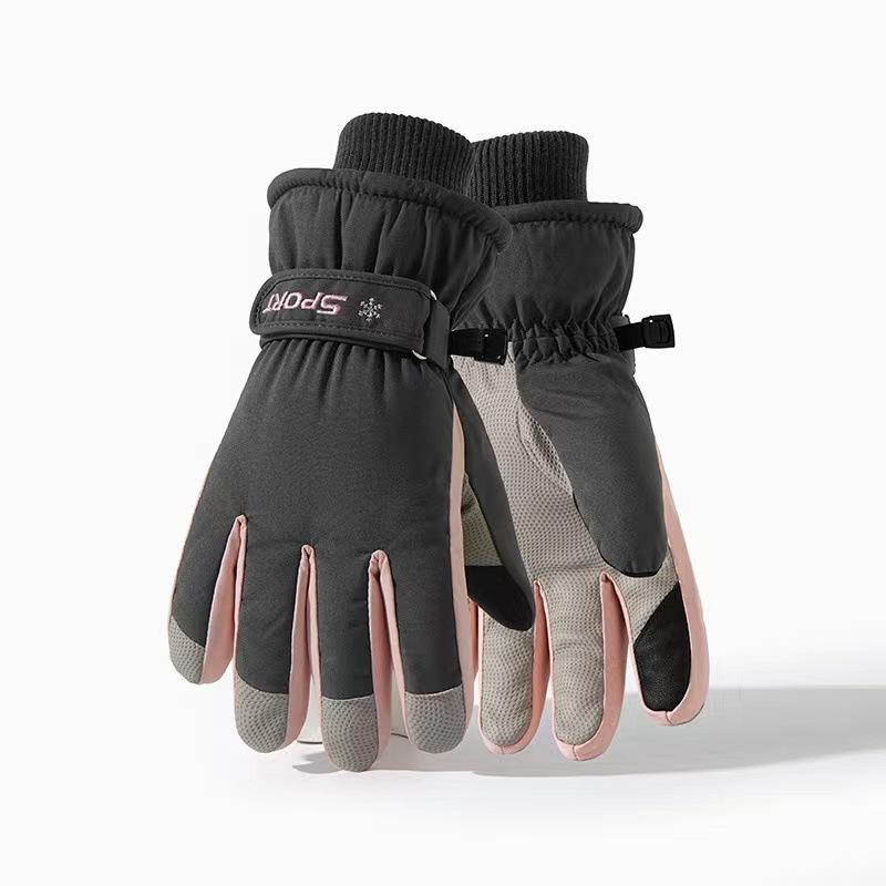 Ladies Outdoor Ski Gloves In Autumn and Winter Keep Warm Add Velvet  Splash Proof  Skid Proof and Wear Resistant Winter Cycling Can Touch The Screen.