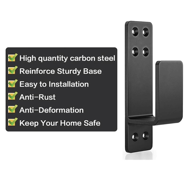 Door Barricades Clamps Set Brackets Bars Security Door Brackets Steel Rack