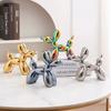 21CM Mini Keramik Ballon Hund Skulptur Abstraktes Ornament Arbeitszimmer Statue Home Office Zubehör Festival Dekoration