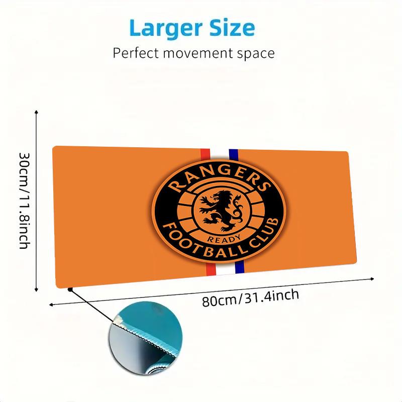 Rangers FC Print  Cushion Non-slip Laptop Tablet Big Mousepad XXL Mat Mini PC Playmat With Lock Edge